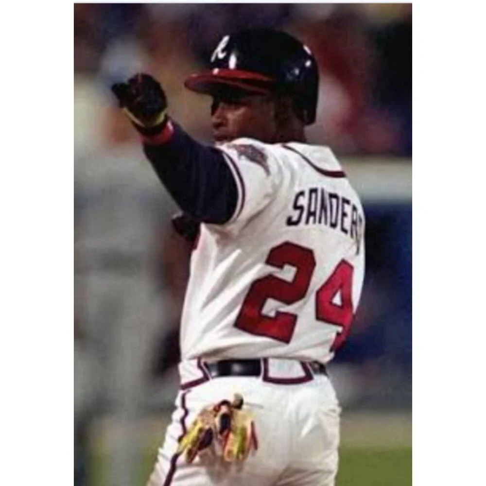 Deion Sanders (Mitch/Ness)-(Braves)-(Jersey)-(White)-(New Cond.)-(XL)-$110.00 - Picture 8 of 11